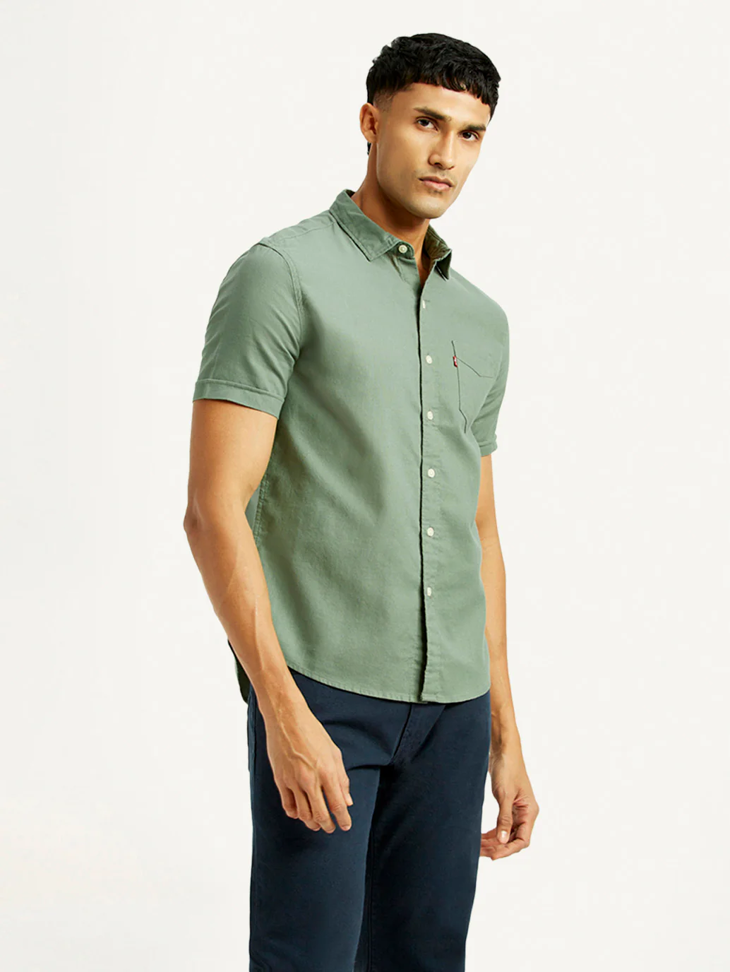 Men's Solid Slim Fit Oxford Shirt - Image 5