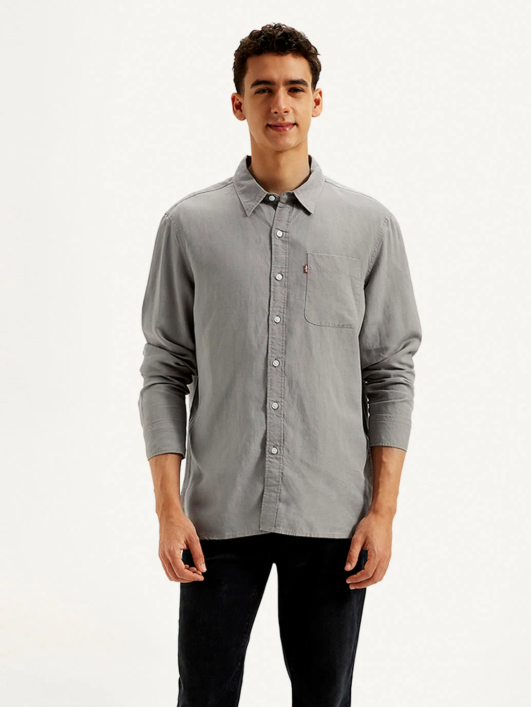 Men's Solid Slim Fit Linen Shirt - Image 2