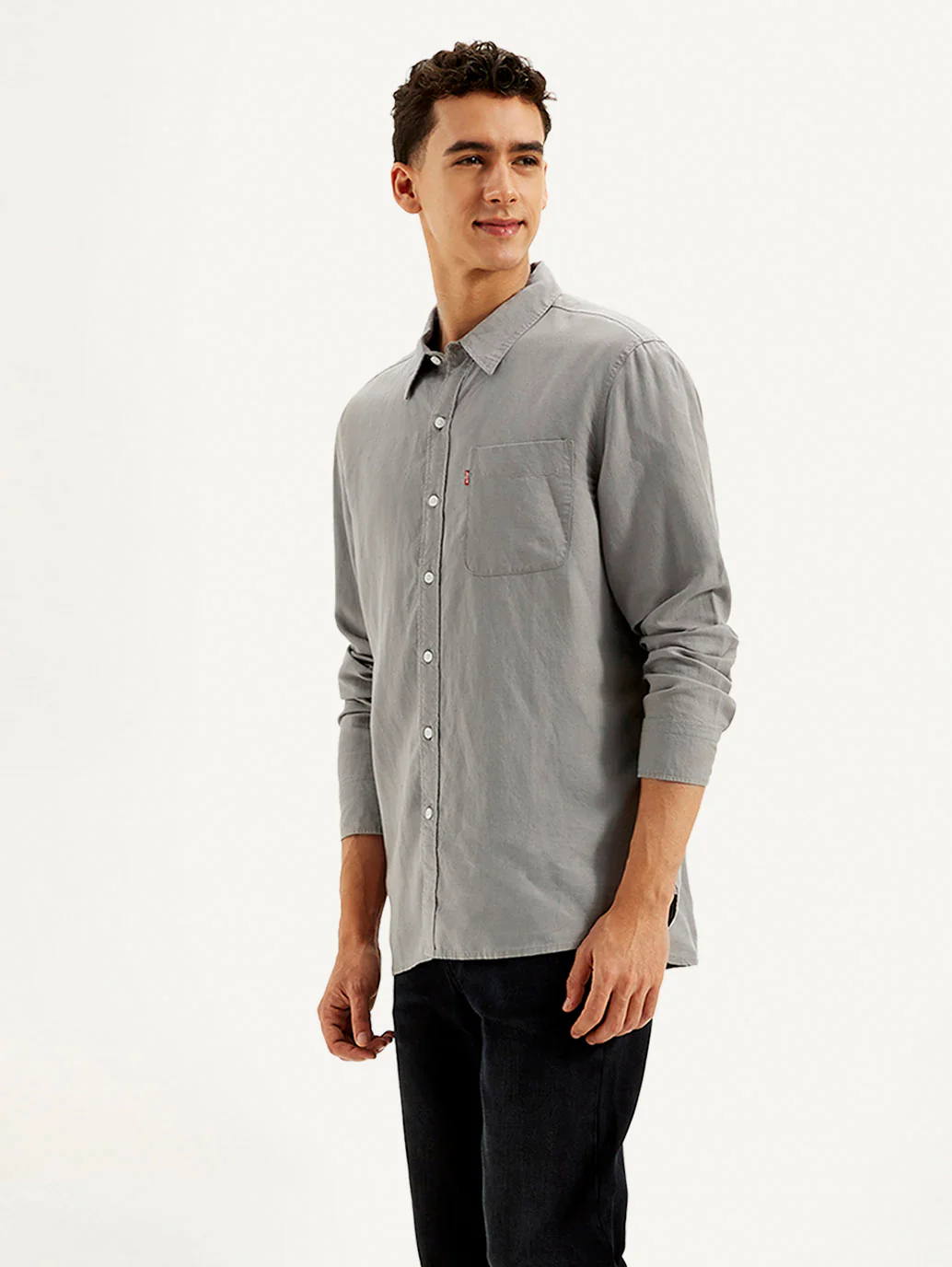 Men's Solid Slim Fit Linen Shirt - Image 5