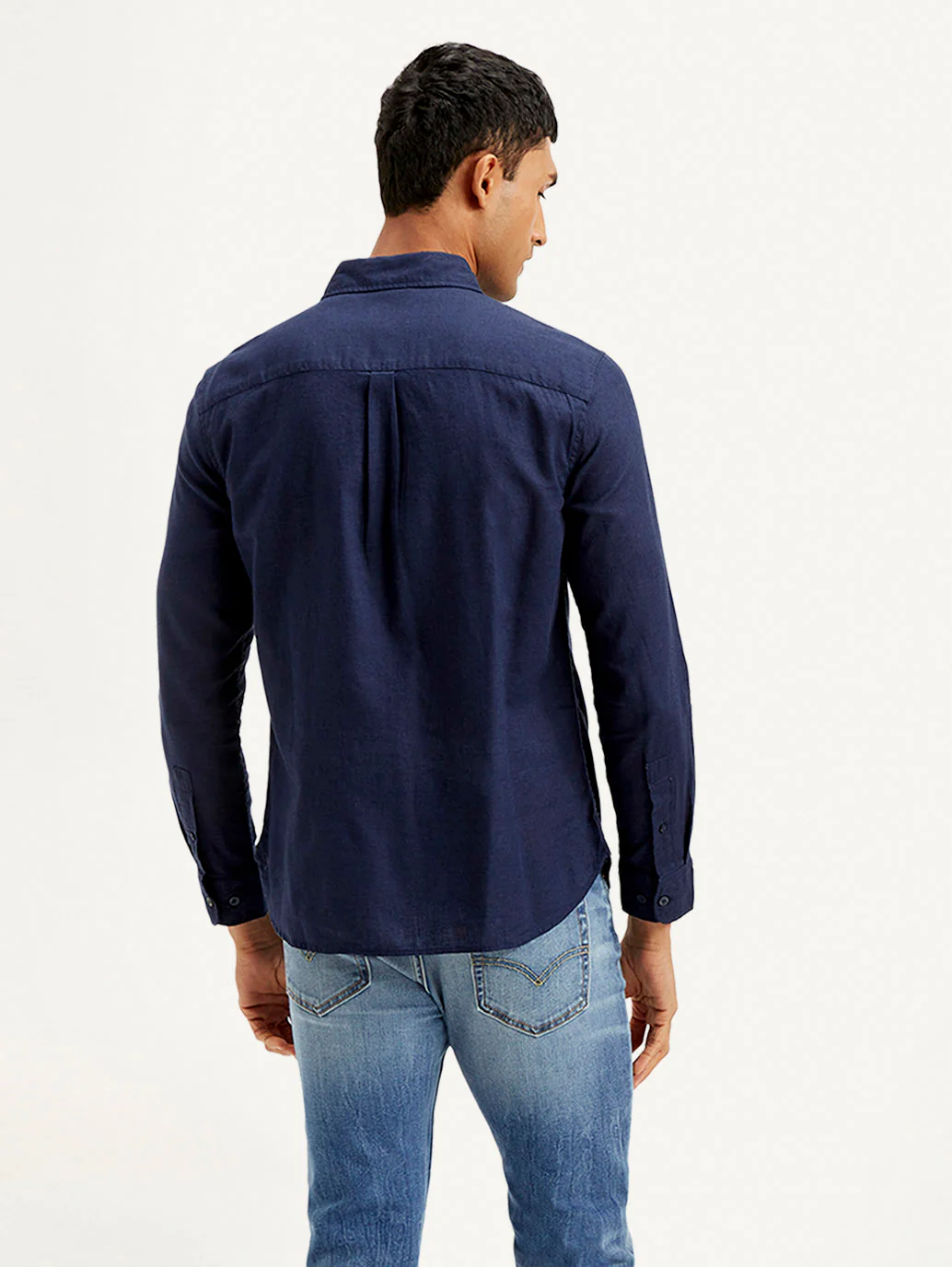 Men's Solid Slim Fit Linen Shirt - Image 3