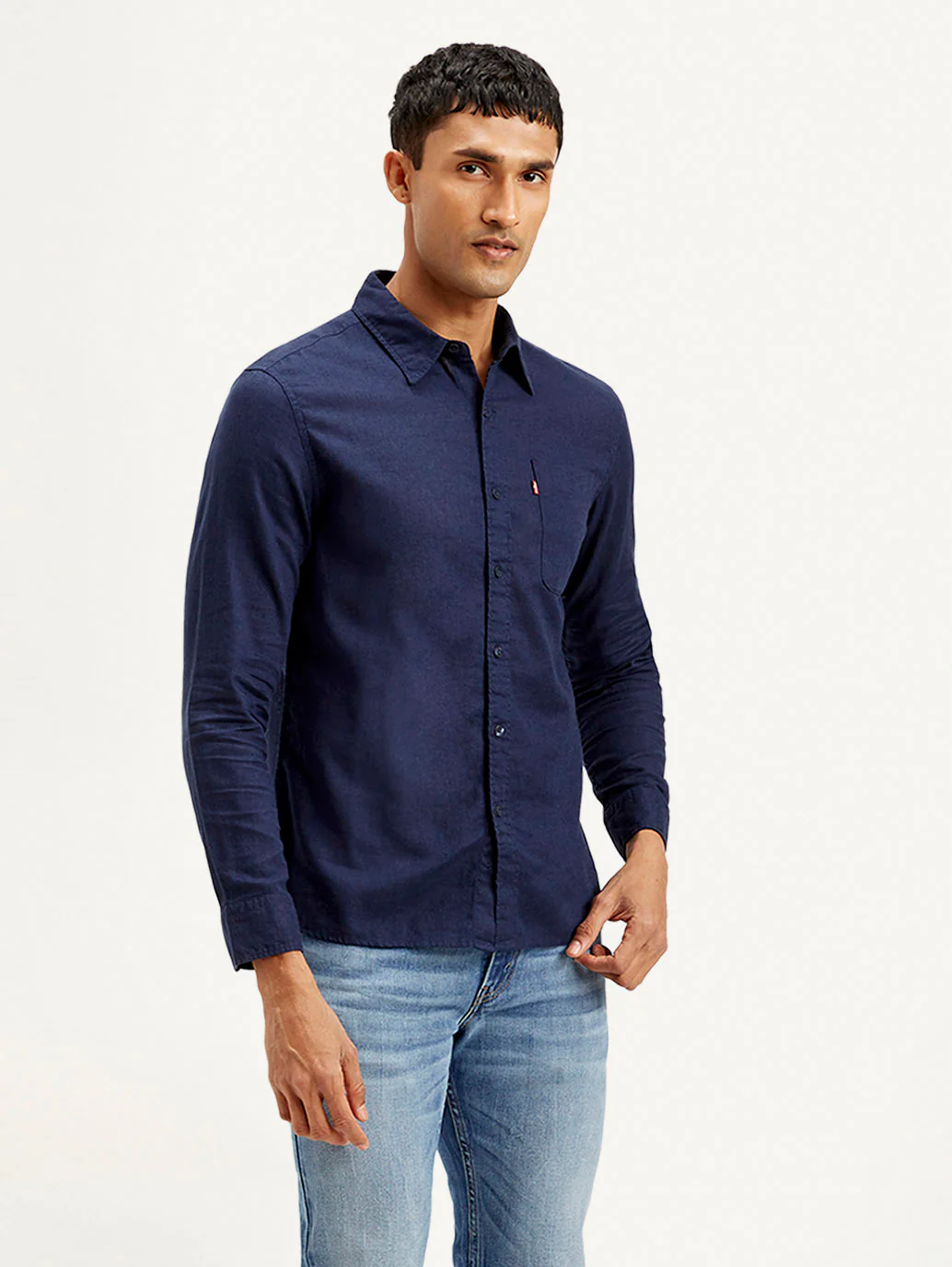 Men's Solid Slim Fit Linen Shirt - Image 5