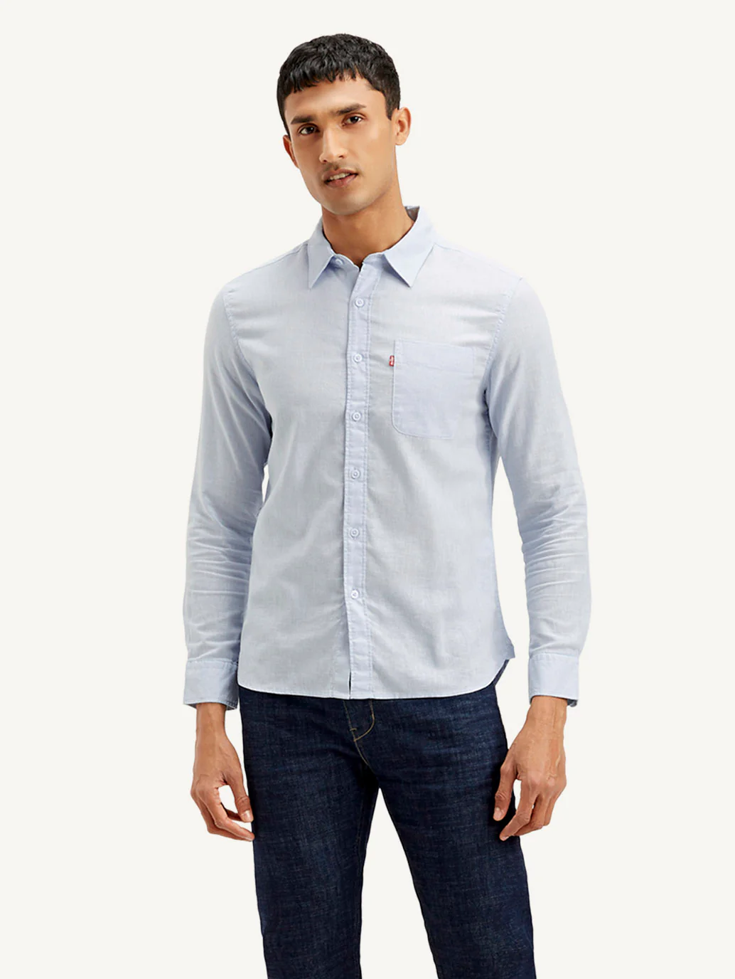 Men's Solid Slim Fit Linen Shirt - Image 3