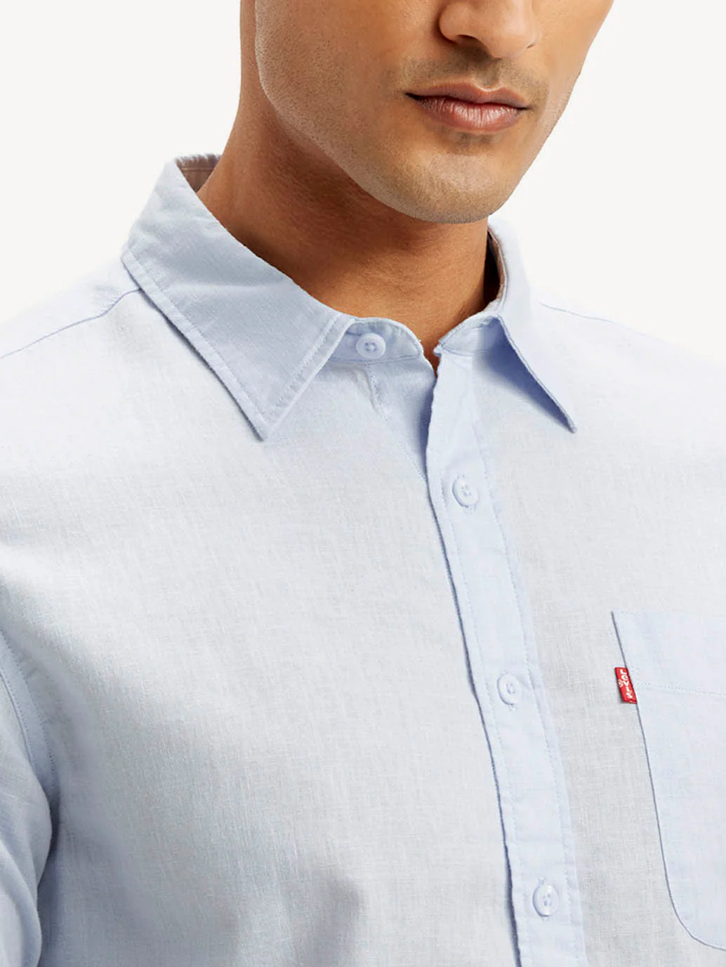 Men's Solid Slim Fit Linen Shirt - Image 5