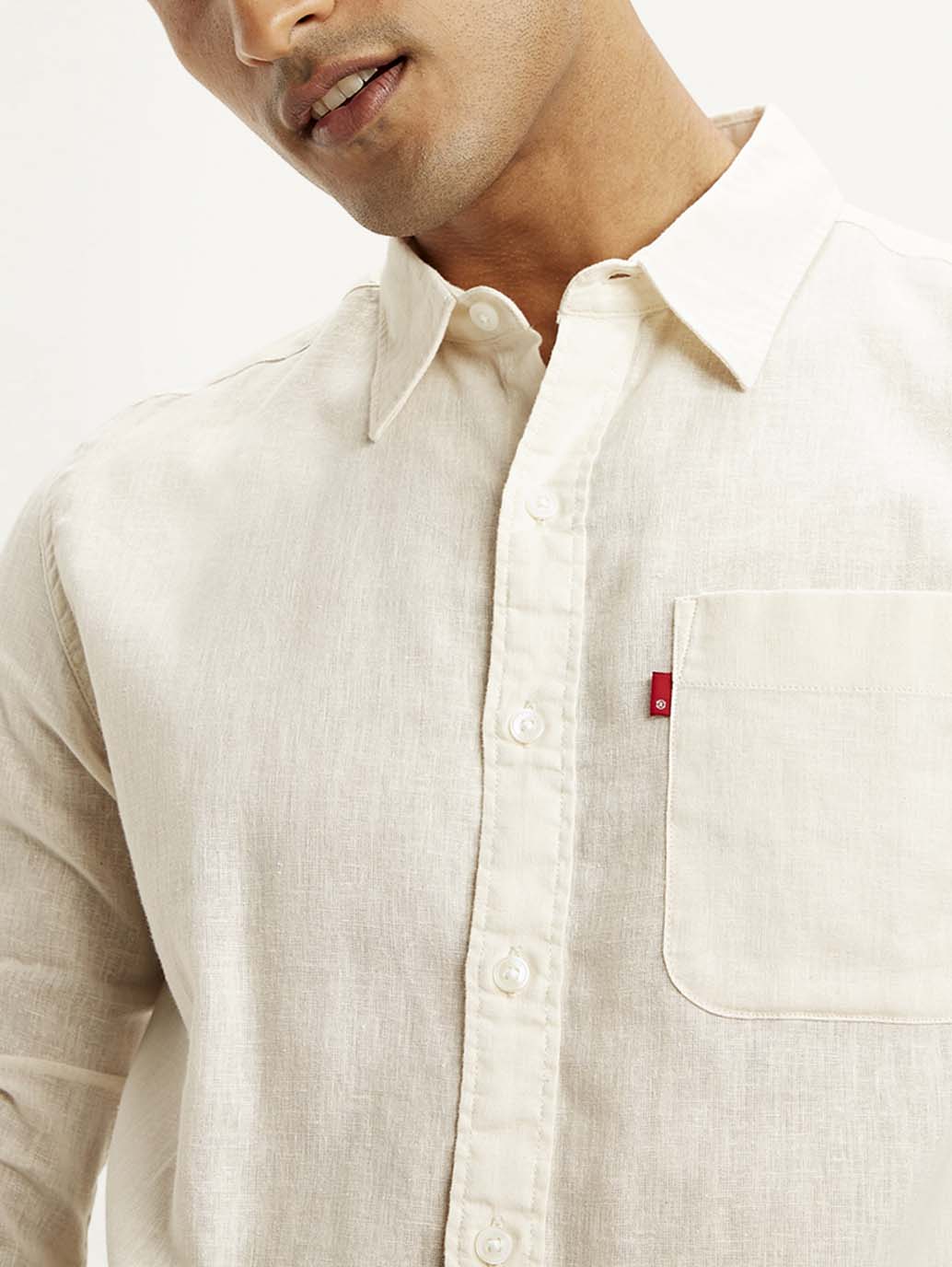 Men's Solid Slim Fit Linen Shirt - Image 4
