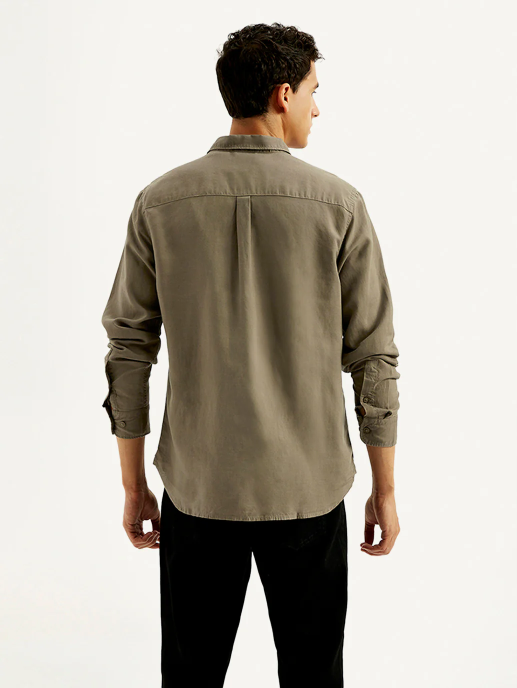 Men's Solid Slim Fit Linen Shirt - Image 2