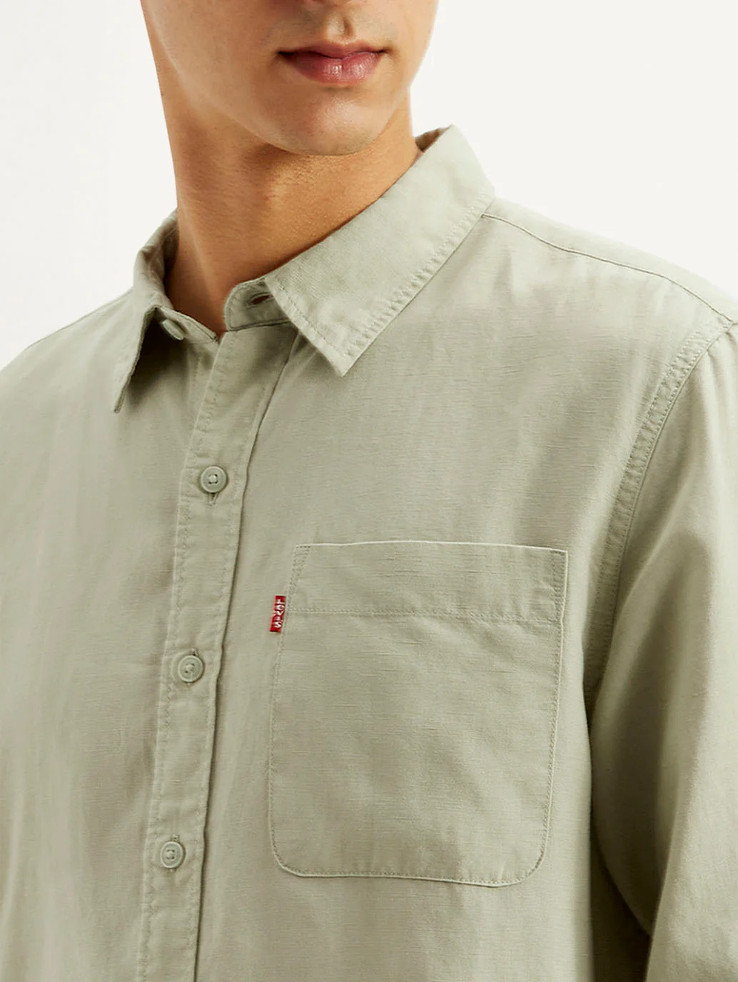 Men's Solid Slim Fit Linen Shirt - Image 3