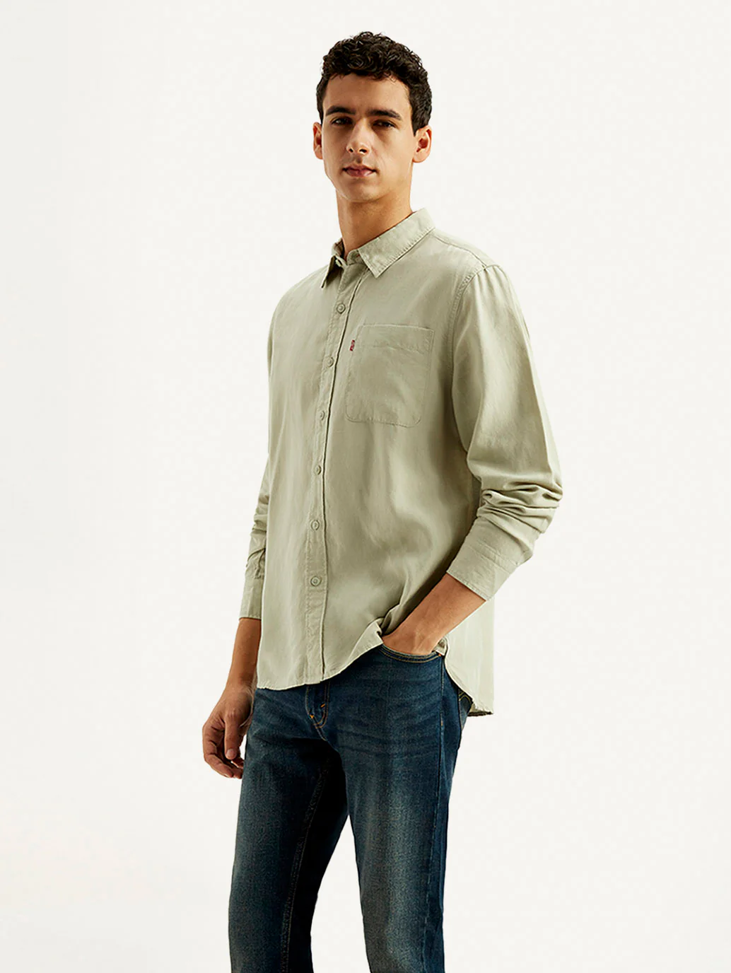 Men's Solid Slim Fit Linen Shirt - Image 4