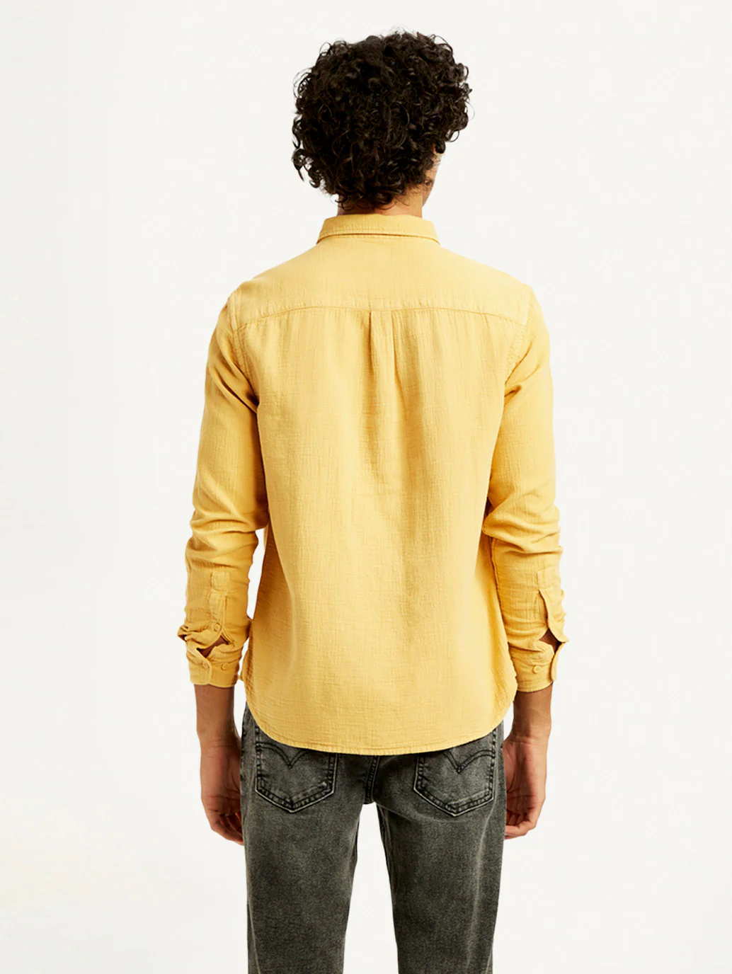 Men's Solid Overdyed Slim Fit Shirt - Image 4