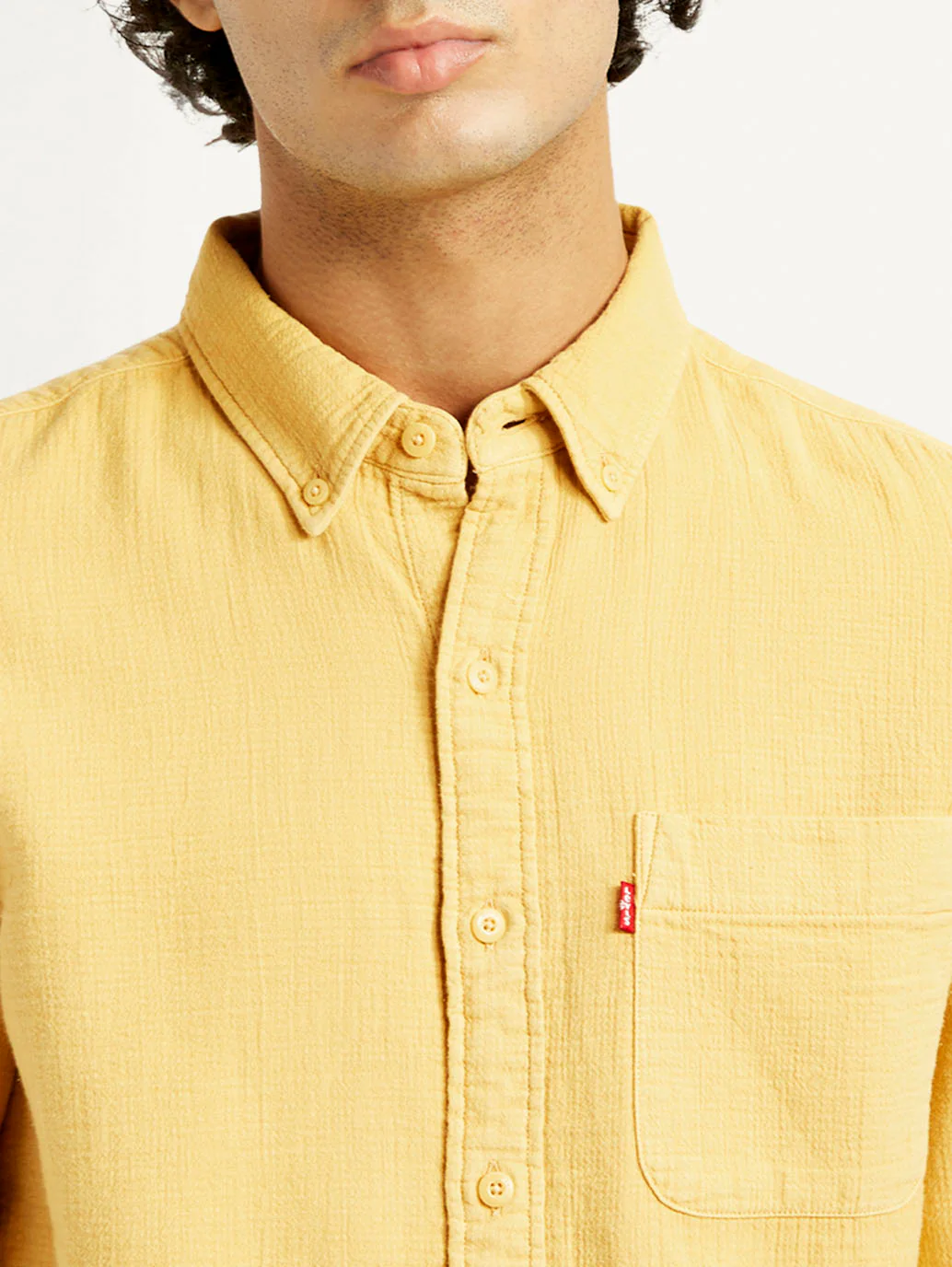 Men's Solid Overdyed Slim Fit Shirt - Image 5