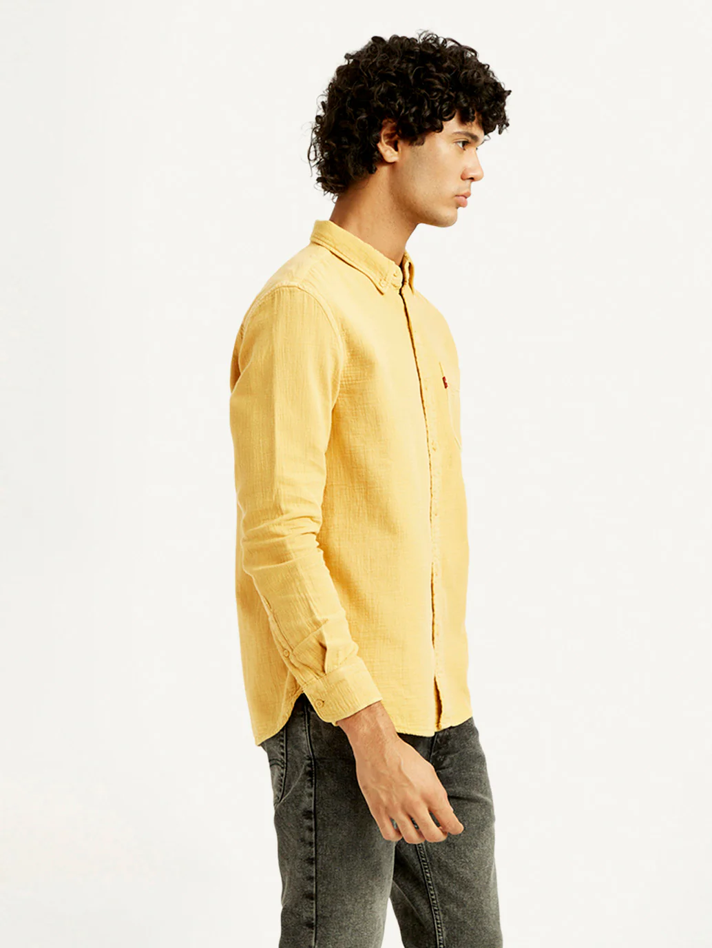 Men's Solid Overdyed Slim Fit Shirt - Image 6