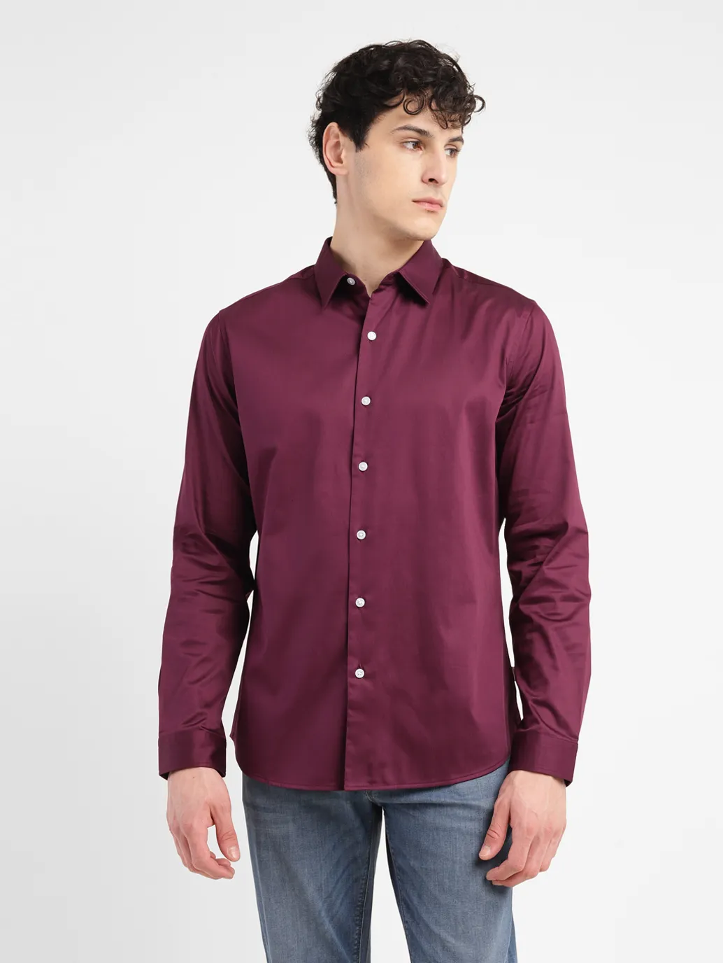 Men's Redloop Solid Slim Fit Shirt - Image 2
