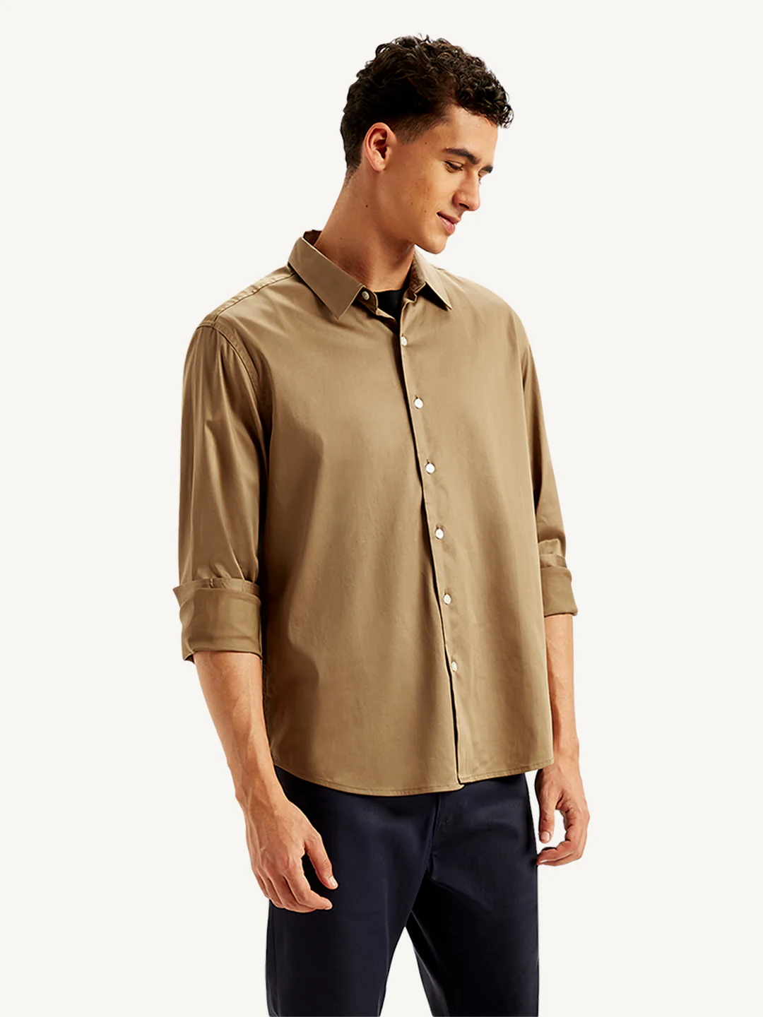 Men's Redloop Solid Slim Fit Shirt - Image 4