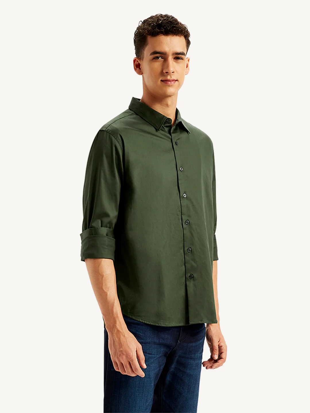 Men's Redloop Solid Slim Fit Shirt - Image 4