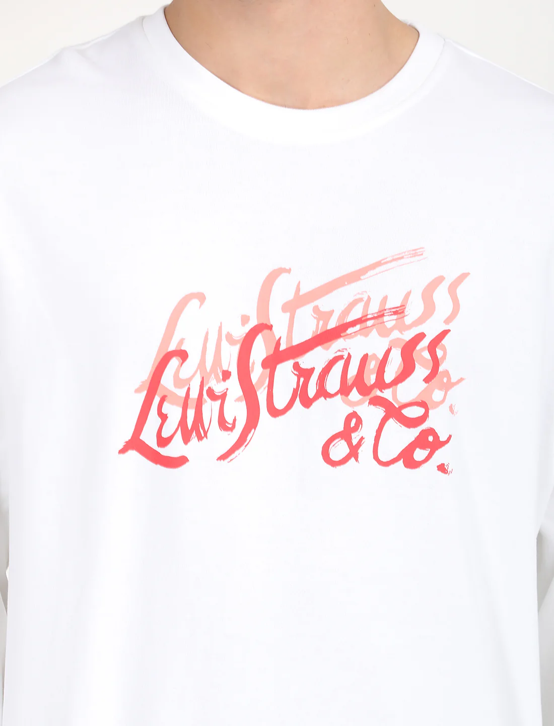 Men's Solid White Crew Neck Sweatshirt - Image 4
