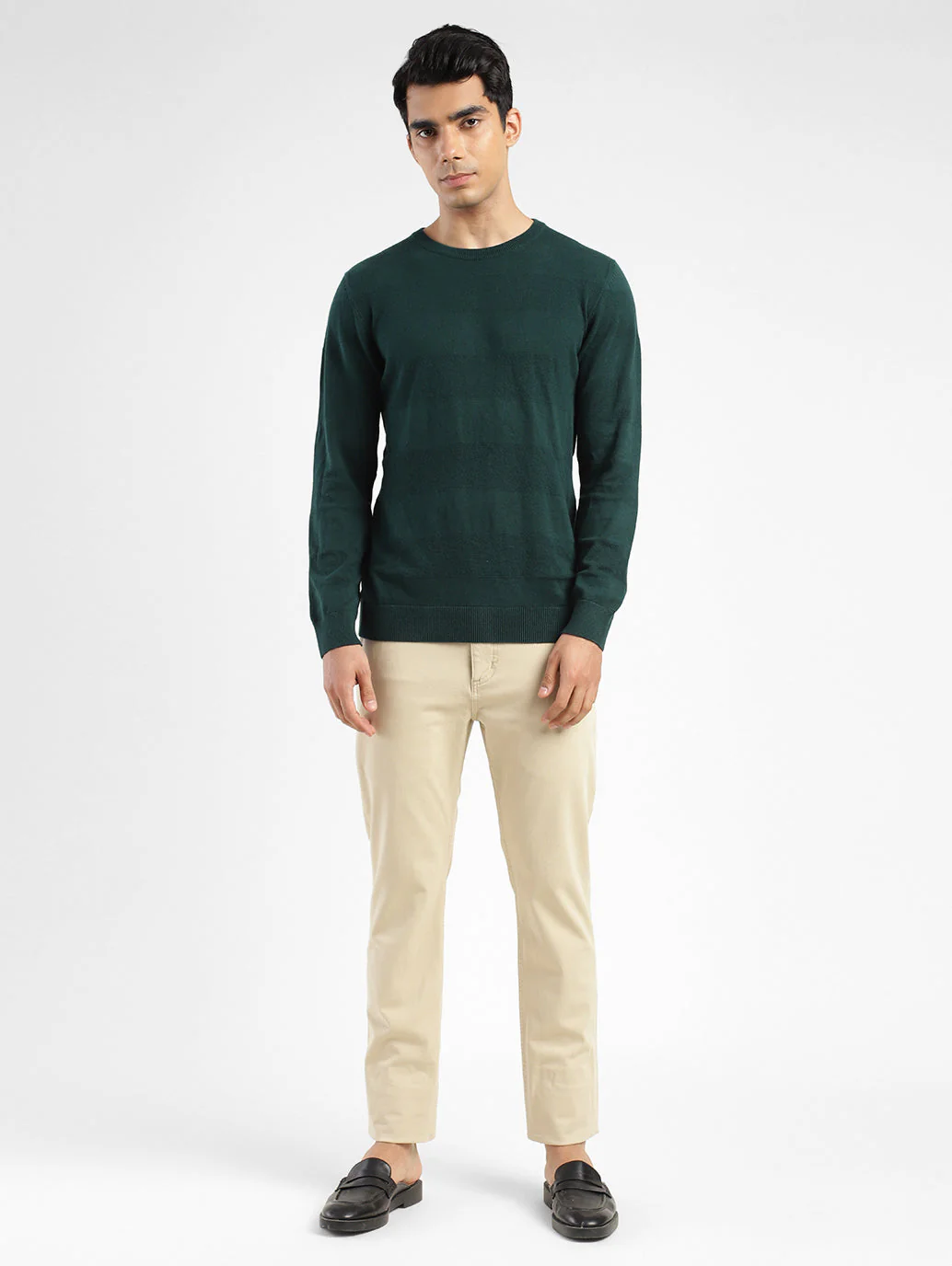 Men's Solid Crew Neck Sweater - Image 6