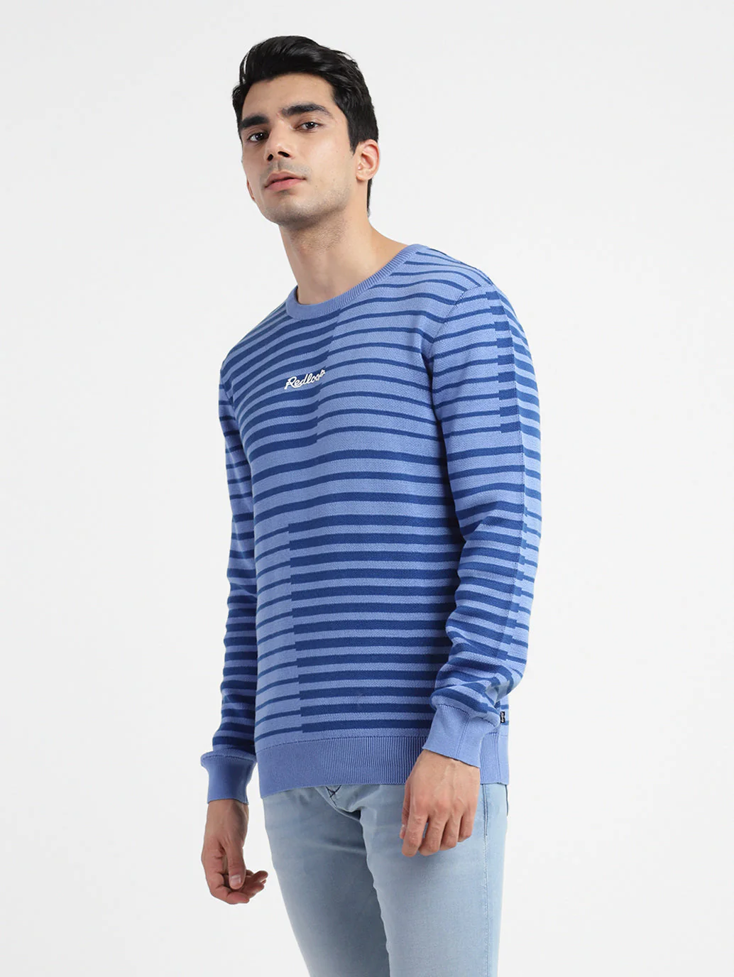 Men's Striped Crew Neck Sweater - Image 4