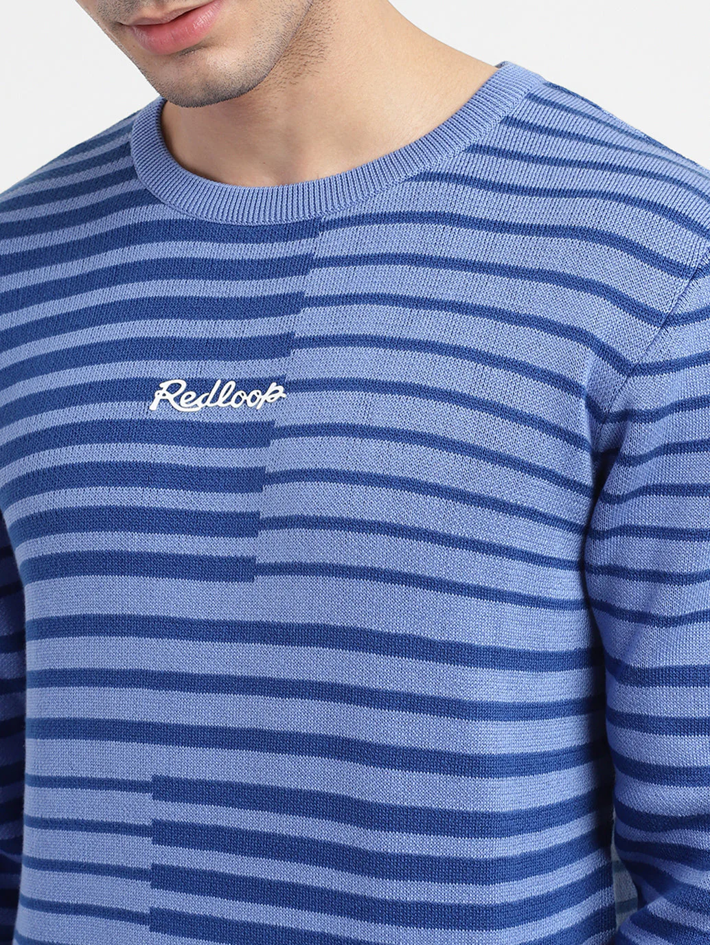 Men's Striped Crew Neck Sweater - Image 5