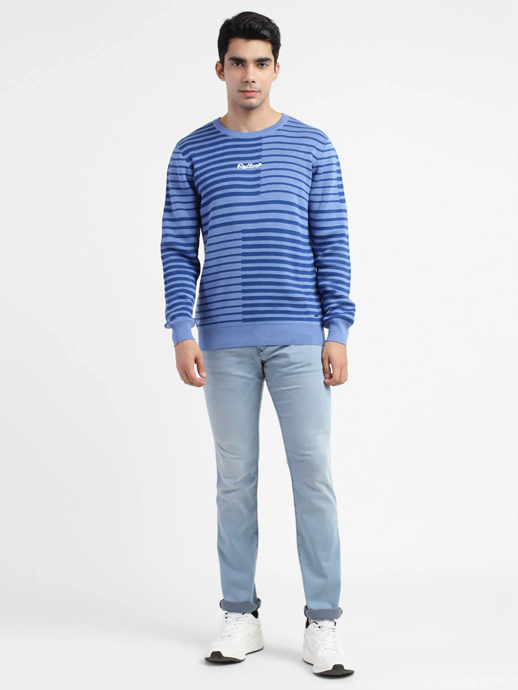 Men's Striped Crew Neck Sweater - Image 6