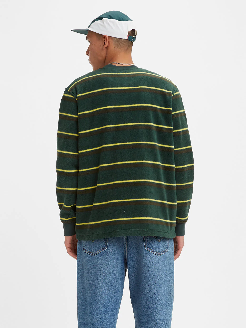 Men's Striped Crew Neck Sweatshirt - Image 2