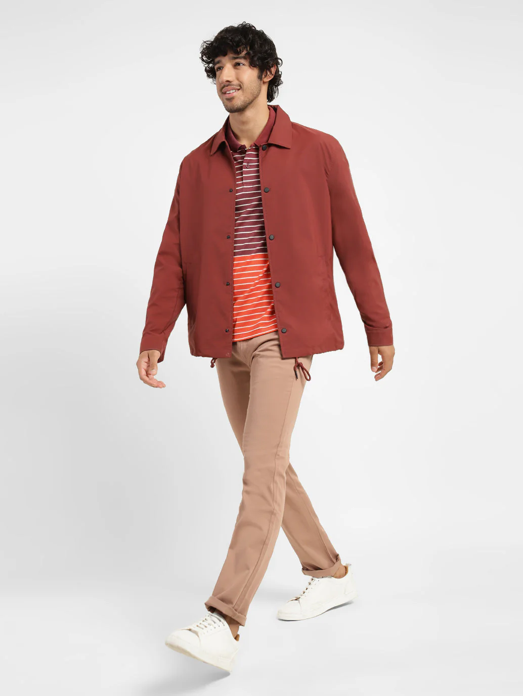 Men's Striped Polo T-shirt - Image 6
