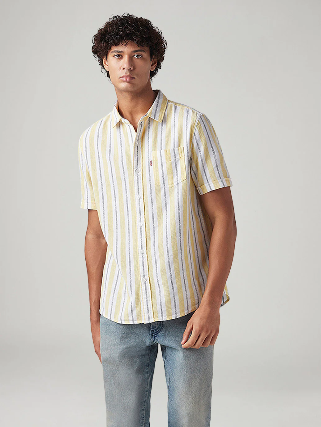 Men's Striped Relaxed Fit Shirt - Image 5