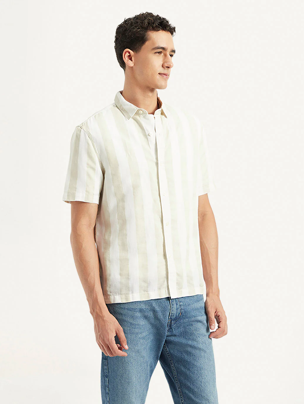 Men's Striped Loose Fit Shirt - Image 5