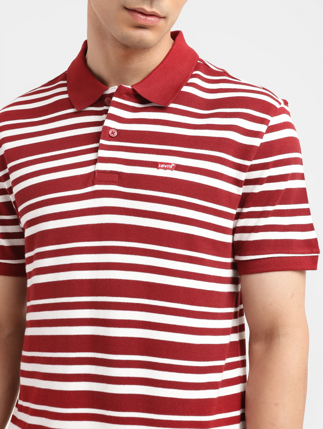 Men's Striped Slim Fit Polo T-shirt - Image 5