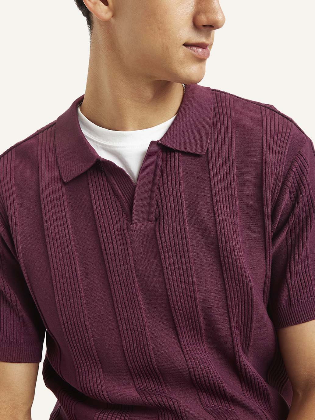 Men's Redloop Striped Slim Fit Polo T-Shirt - Image 6
