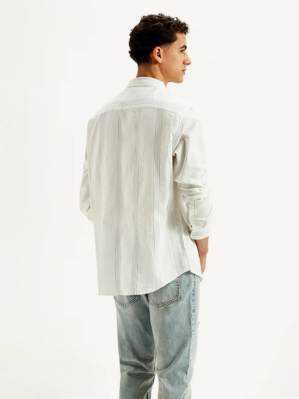 Men's Striped Slim Fit Shirt - Image 3