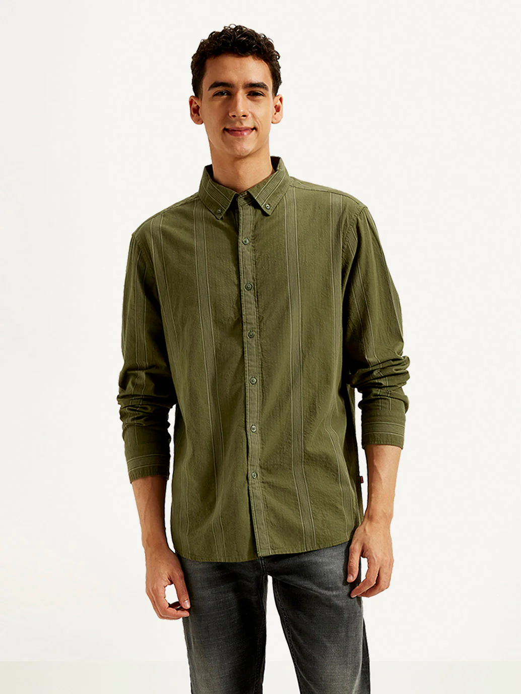 Men's Striped Slim Fit Shirt - Image 3