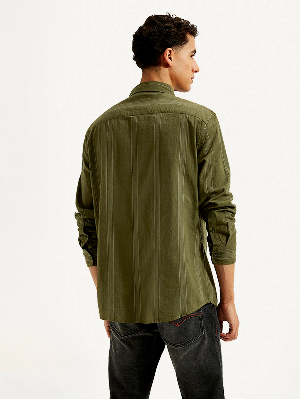 Men's Striped Slim Fit Shirt - Image 4