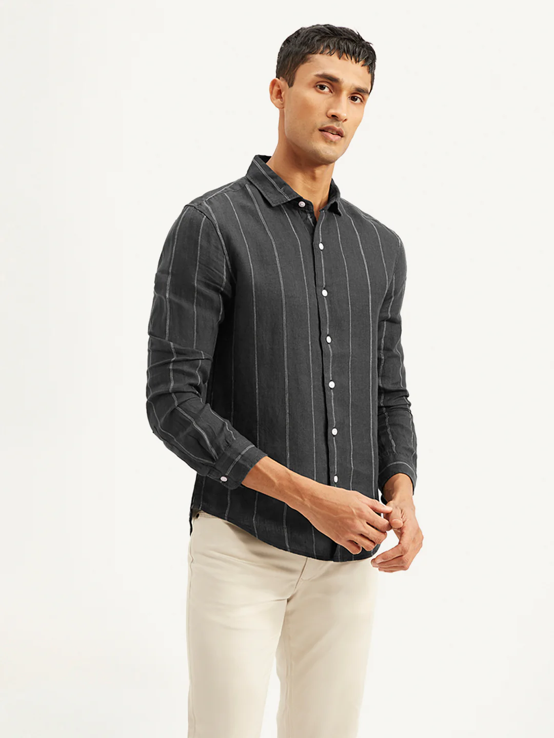 Men's Redloop Striped Slim Fit Shirt - Image 4