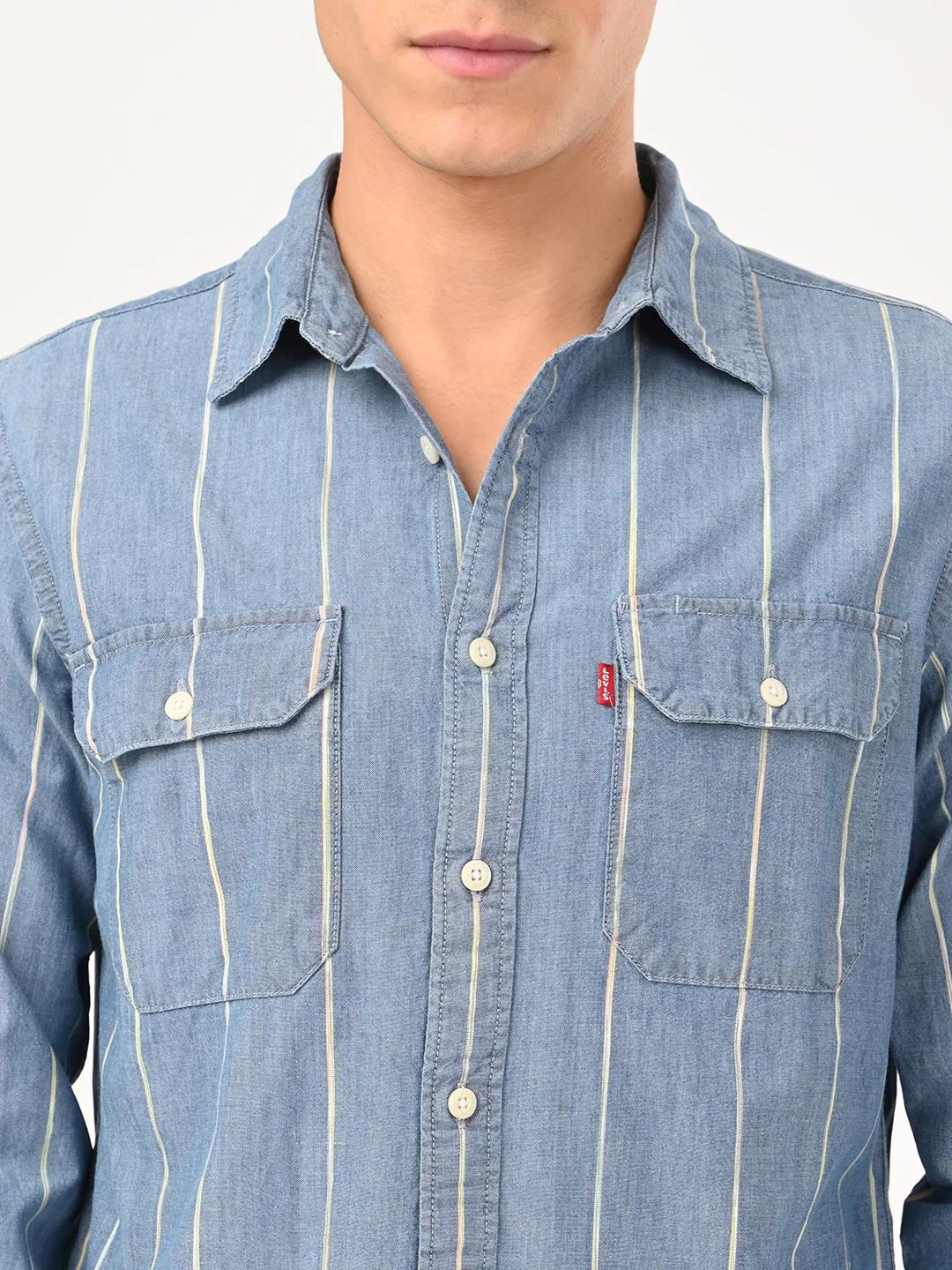 Men's Striped Slim Fit Shirt - Image 3