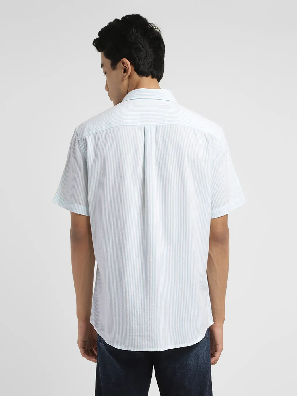 Men's Striped Slim Fit Shirt - Image 3