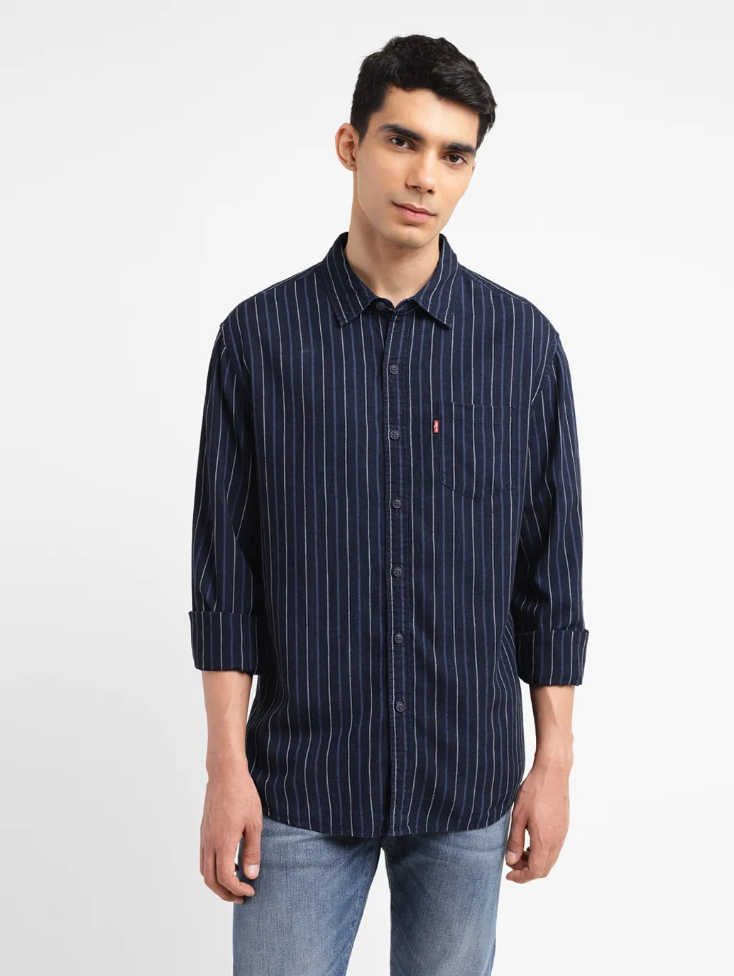 Men's Striped Slim Fit Shirt - Image 2