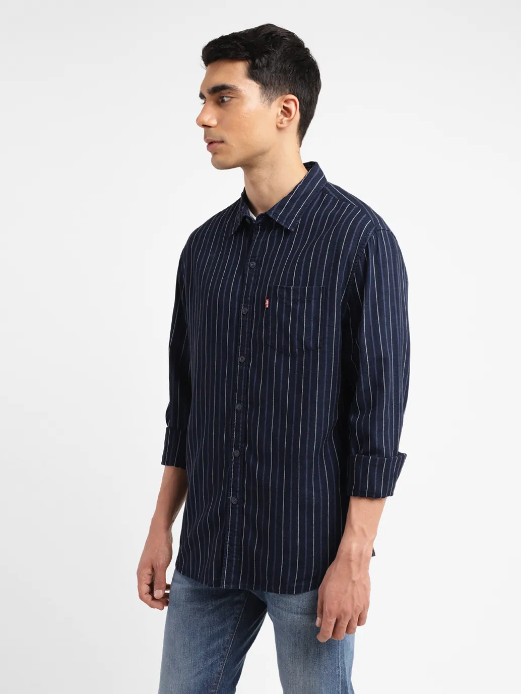 Men's Striped Slim Fit Shirt - Image 4