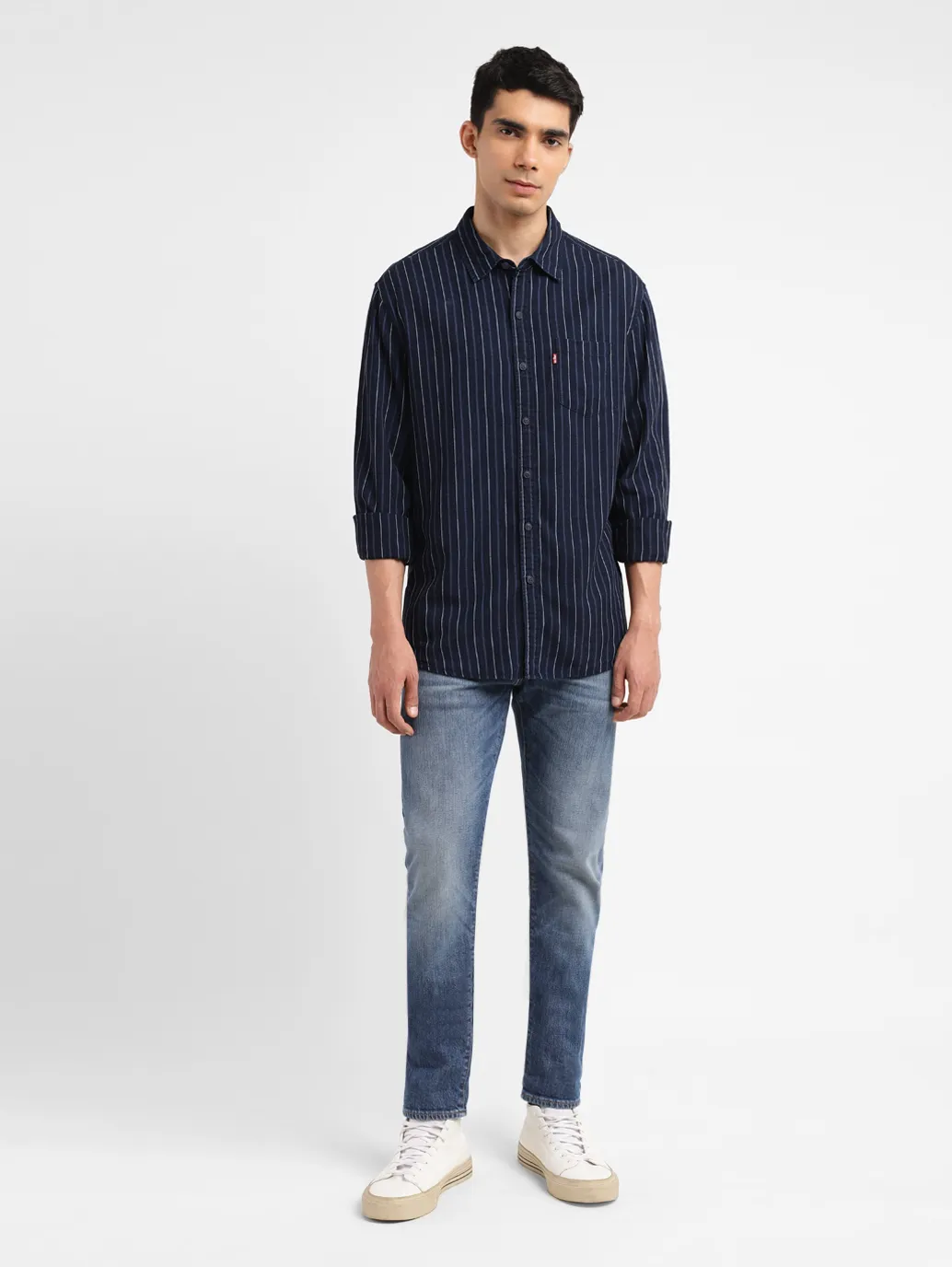 Men's Striped Slim Fit Shirt - Image 6