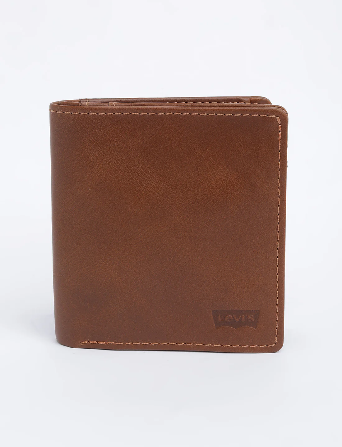 Men's Tan Solid Bi-Fold Wallet - Image 3