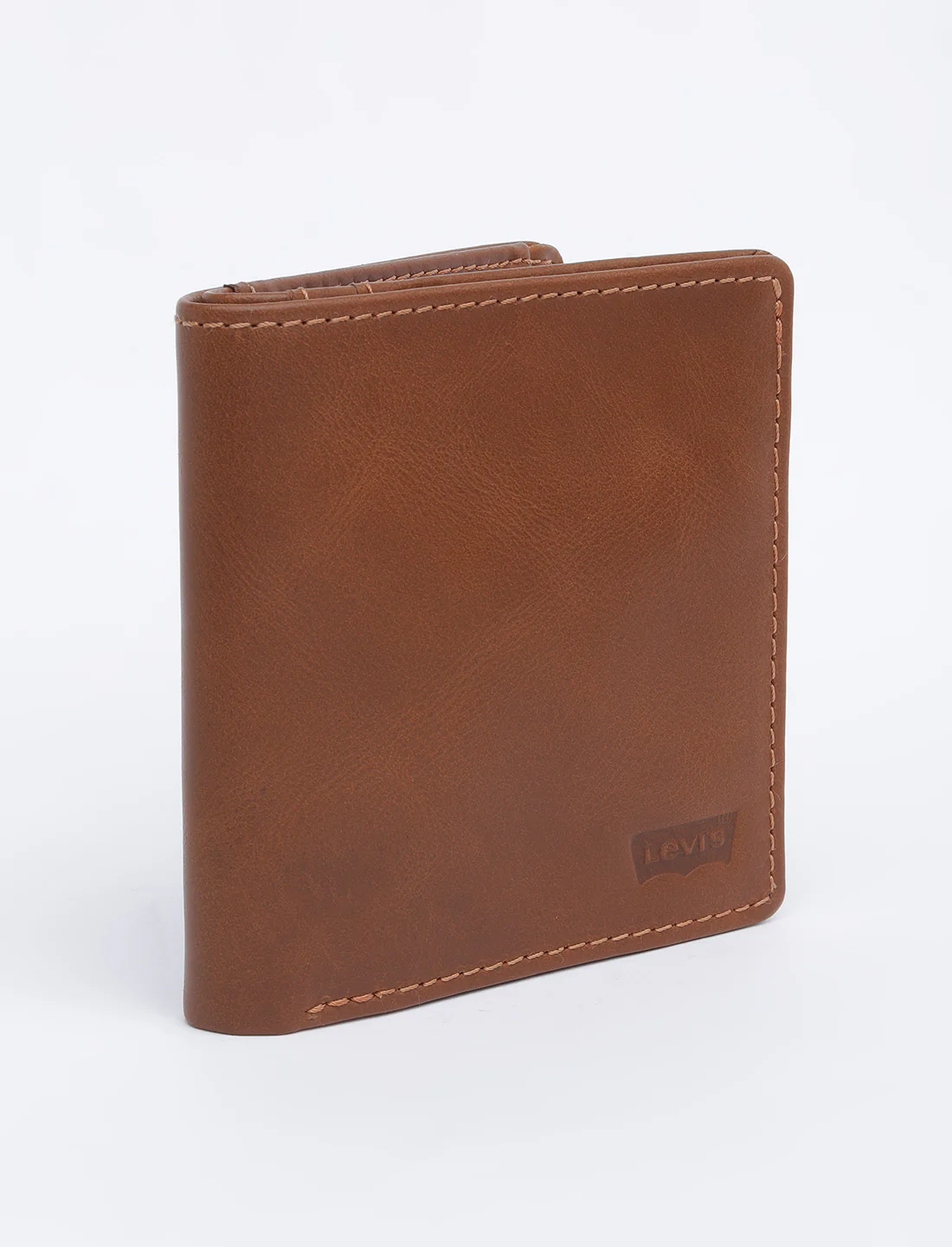 Men's Tan Solid Bi-Fold Wallet - Image 4