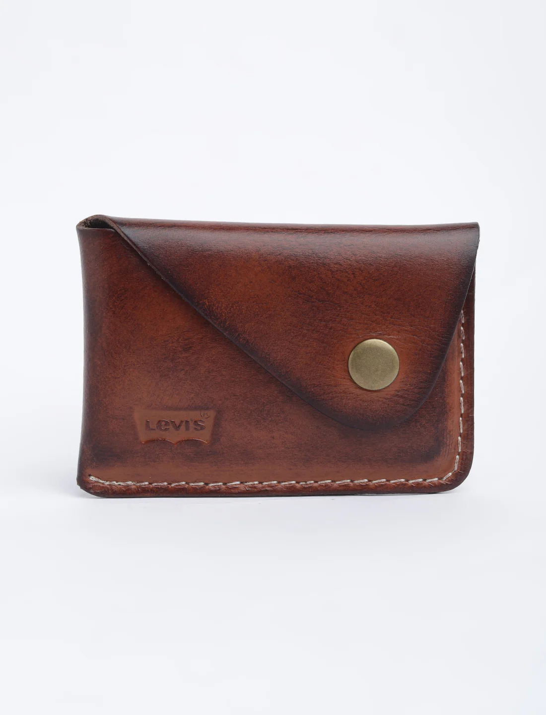 Men's Tan Solid Card Holder - Image 2