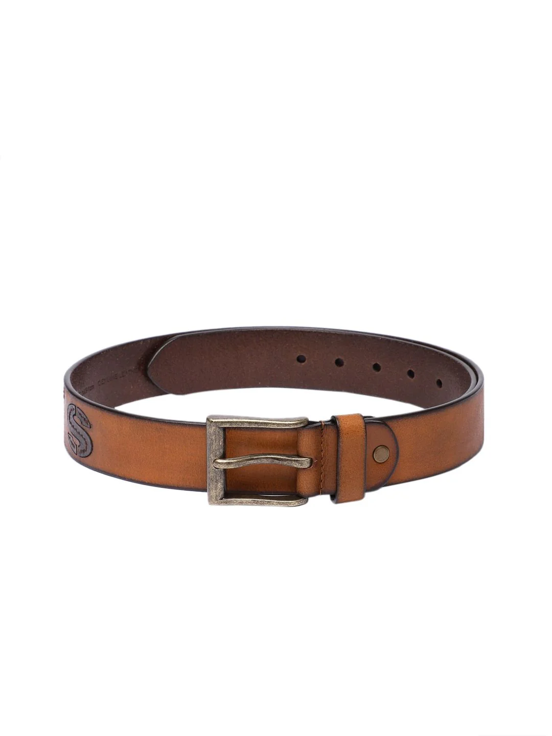 Men's Tan Textured Belt - Image 2