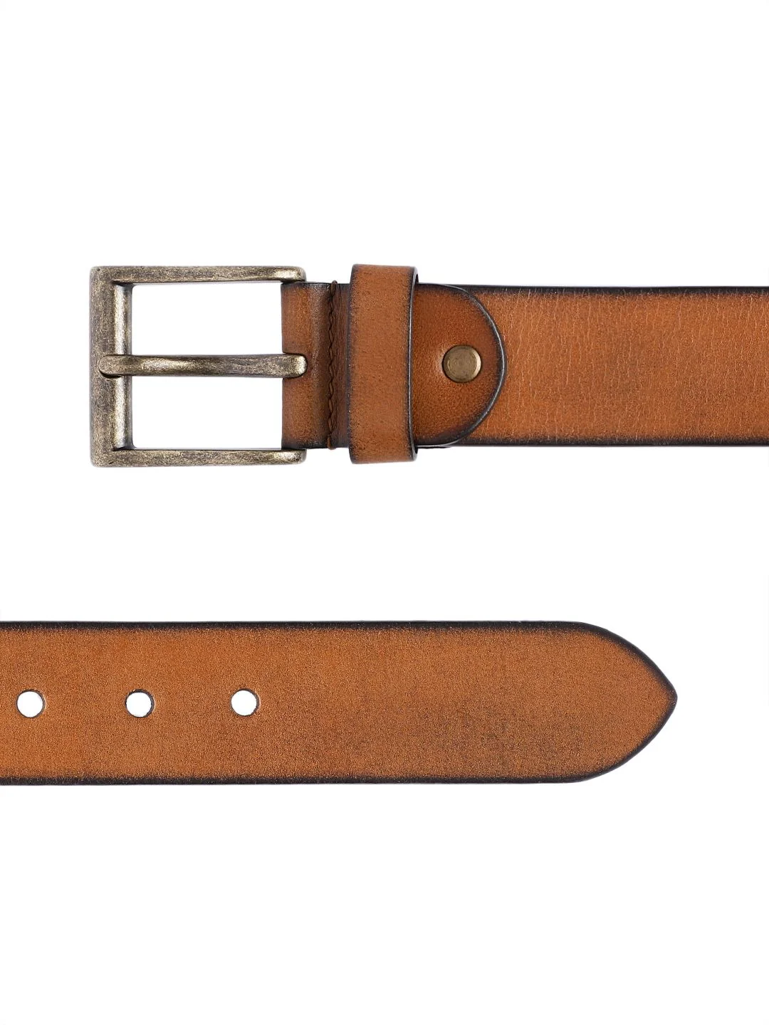 Men's Tan Textured Belt - Image 4