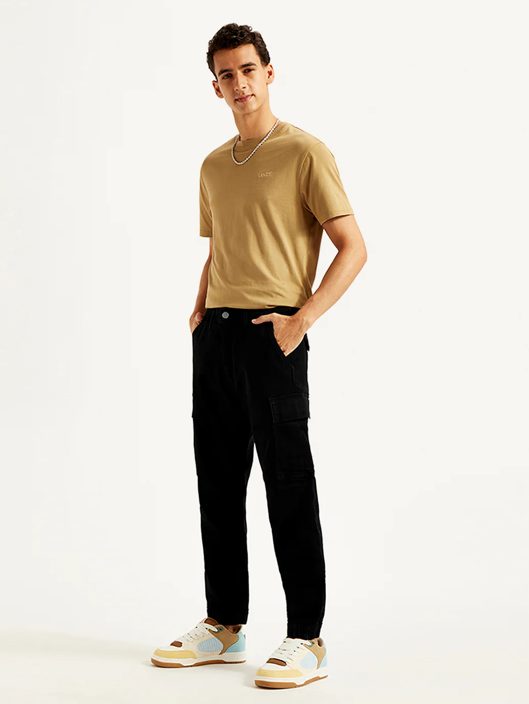 Men's Tapered Black Utility Cargo Jogger - Image 2
