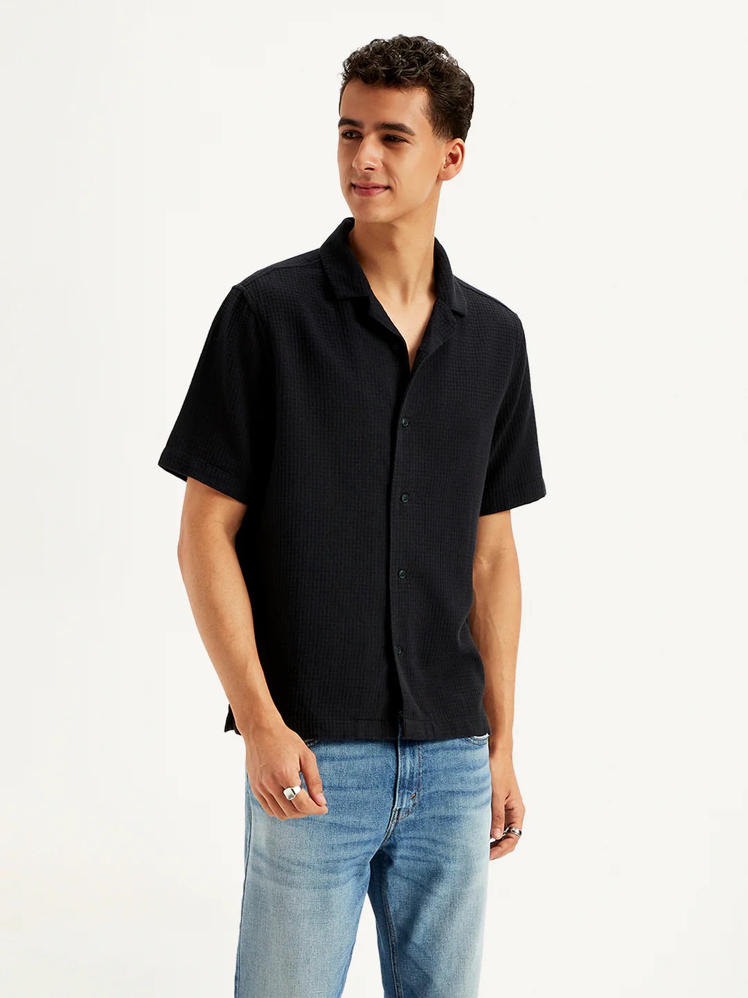 Men's Textured Slim Fit Shirt - Image 5
