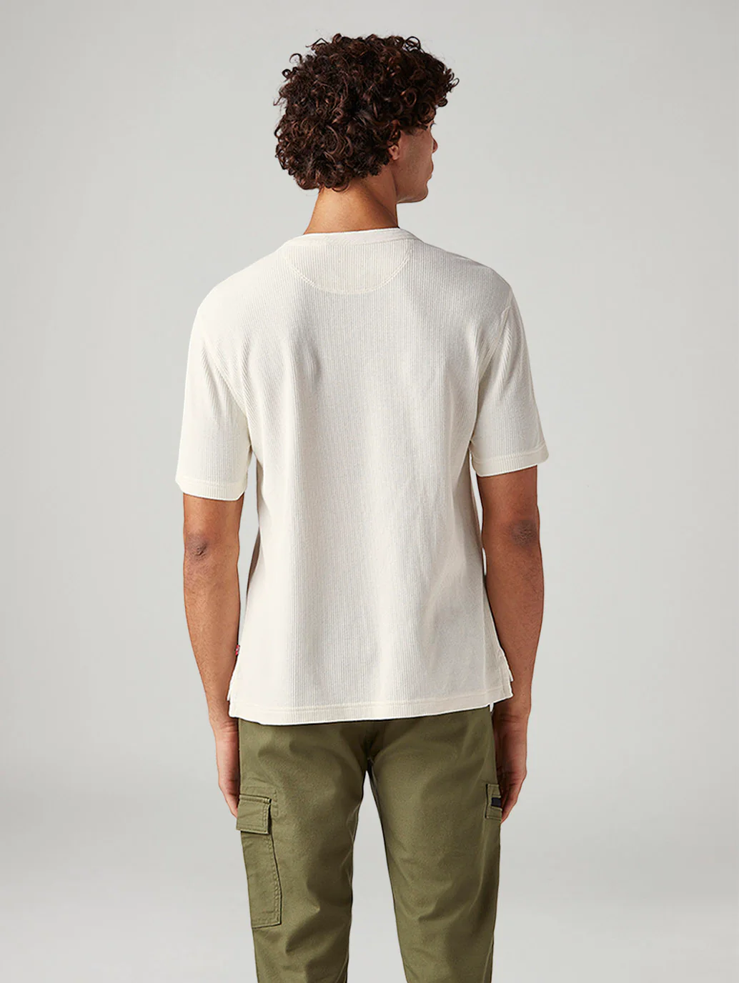 Men's Textured Regular Fit Textured T-Shirt - Image 3