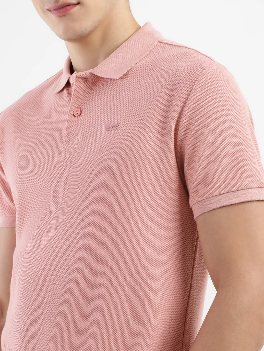 Men's Textured Slim Fit Polo T-Shirt - Image 5