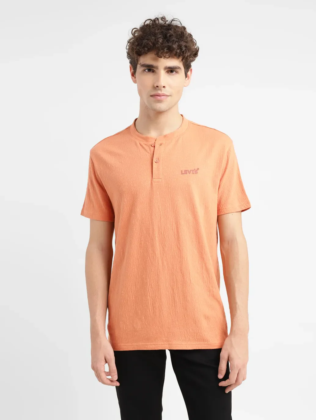 Men's Textured Slim Fit T-shirt - Image 2