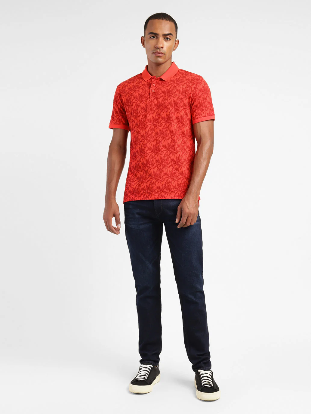 Men's Tropical Print Polo T-Shirt - Image 5