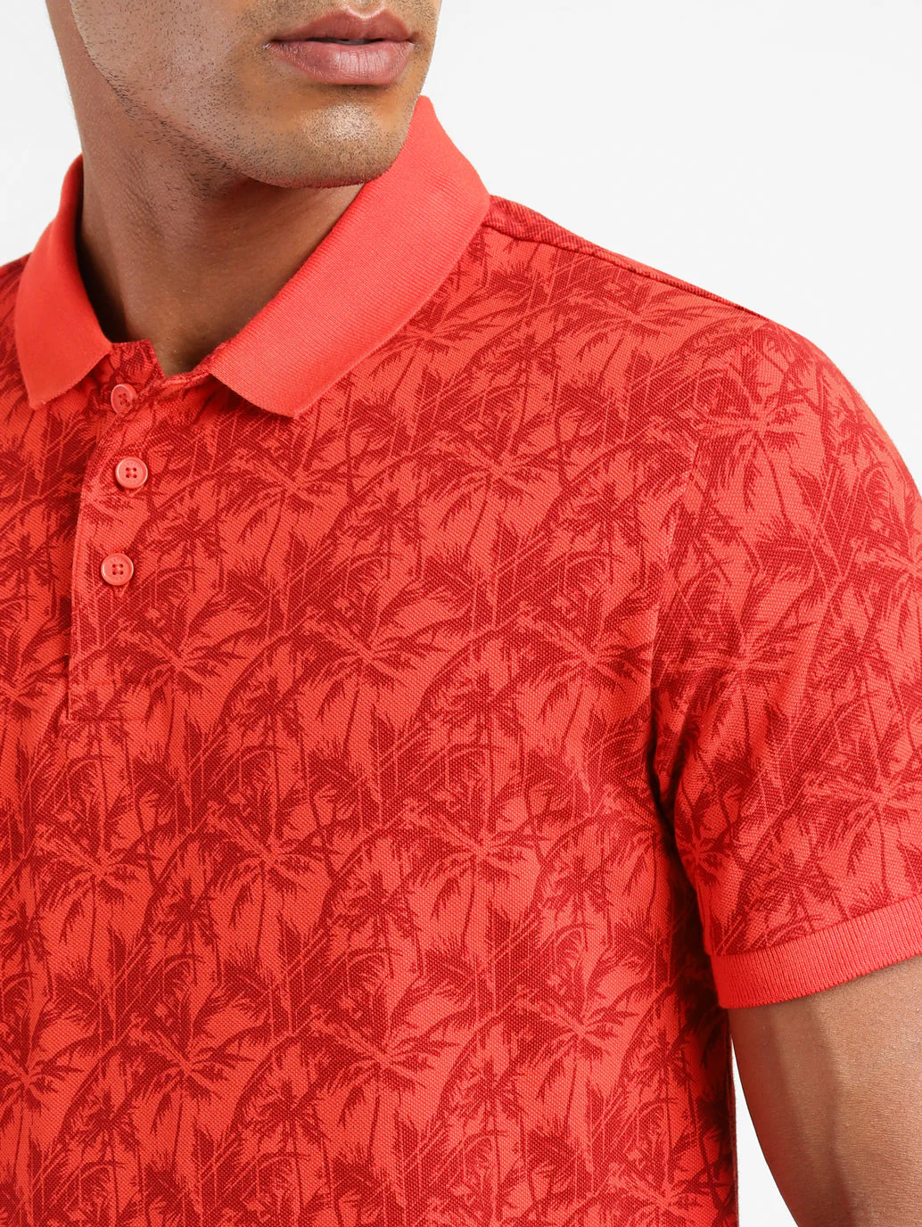 Men's Tropical Print Polo T-Shirt - Image 6