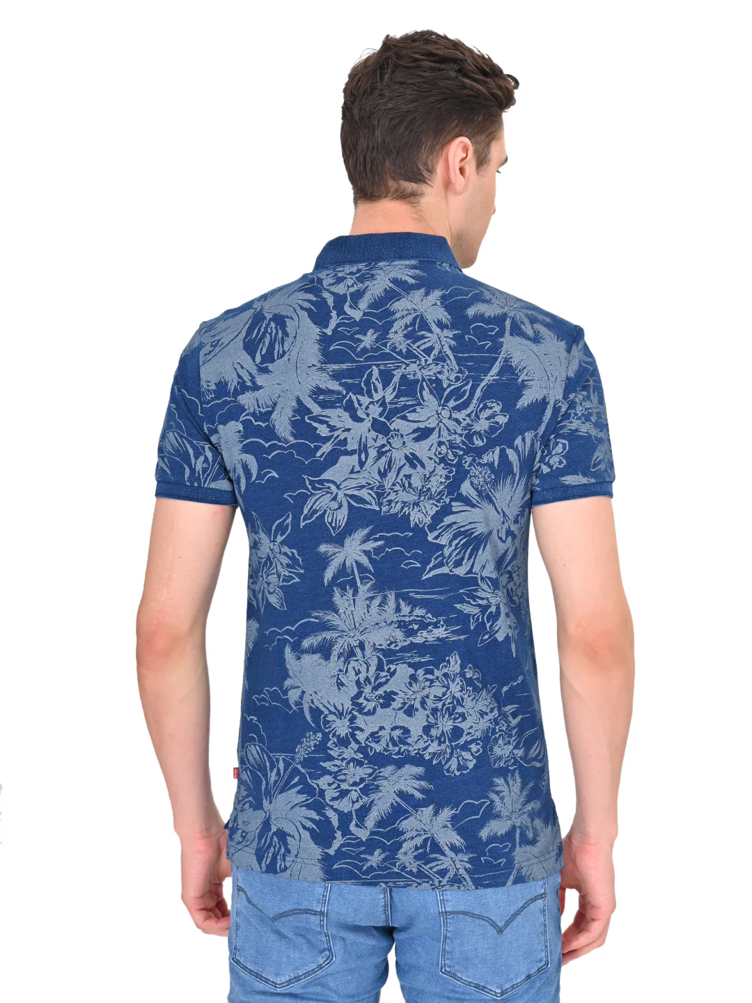 Men's Tropical Slim Fit Polo T-shirt - Image 2